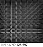 Black color abstract infinity background, 3d structure with white rectangles forming illusion of depth and perspective, vector illustration. Стоковая иллюстрация, агентство Ingram Publishing / Фотобанк Лори