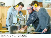 Woodwork apprenticeship. Стоковое фото, агентство Ingram Publishing / Фотобанк Лори