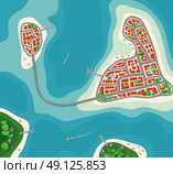 Island paradise view. Island paradise view from above. Top view island sprite. Стоковая иллюстрация, агентство Ingram Publishing / Фотобанк Лори