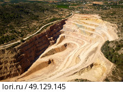 Quarry in Riba-Roja del Turia in Valencia aerial view. Стоковое фото, агентство Ingram Publishing / Фотобанк Лори