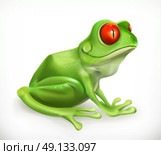 Frog. Toad. Funny animal. 3d vector icon. Стоковая иллюстрация, агентство Ingram Publishing / Фотобанк Лори