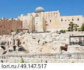A view of Mosque Al-Aqsa in Jerusalem. Стоковое фото, агентство Ingram Publishing / Фотобанк Лори