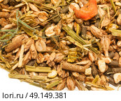 basic muesli  with herbs background for horse . close up. Стоковое фото, агентство Ingram Publishing / Фотобанк Лори