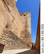Alcazaba (Military quarter) of the Alhambra in Granada, Spain. . Стоковое фото, агентство Ingram Publishing / Фотобанк Лори