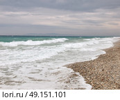 Sky with clouds and stormy waves in the sea. Стоковое фото, агентство Ingram Publishing / Фотобанк Лори