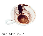 coffee grounds in white cup isolated on white. Стоковое фото, агентство Ingram Publishing / Фотобанк Лори