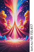Vibrant abstract art with colorful patterns and energetic shapes. Стоковое AI-видео, аниматор KATERINA AI / Фотобанк Лори