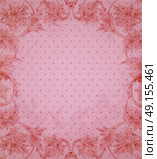 Vintage scratched pink background with Victorian floral decorative elements. Стоковая иллюстрация, агентство Ingram Publishing / Фотобанк Лори