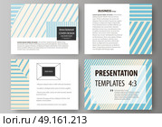 Set of business templates for presentation slides. Easy editable abstract vector layouts in flat style. Minimalistic design with lines, geometric shapes forming beautiful background.. Set of business templates for presentation slides. Easy editable abstract vector layouts in flat design. Minimalistic design with lines, geometric shapes forming beautiful background. Стоковая иллюстрация, агентство Ingram Publishing / Фотобанк Лори