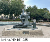 Monument to the eleven Israeli athletes killed at the Munich Olympics in 1972. Редакционное фото, фотограф Irina Opachevsky / Фотобанк Лори