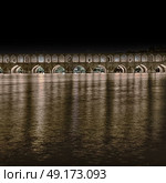in iran   the old bridge of isfahan for light and night. Стоковое фото, агентство Ingram Publishing / Фотобанк Лори
