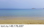 Beautiful beach on Skiathos island in Greece, summer day in June. Стоковое фото, агентство Ingram Publishing / Фотобанк Лори