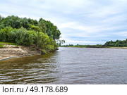 Река Тобол. Тюменская область. Ярковский район (2018 год). Стоковое фото, фотограф Александр Тараканов / Фотобанк Лори
