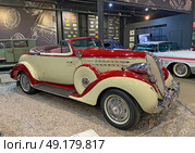 Автомобиль Hudson Eight ("Хадсон 8"), 1936 г. Автомузей "Автомобили мира", Москва (2023 год). Редакционное фото, фотограф Мария Кылосова / Фотобанк Лори