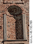 in italy   antique historical medieval decoration wall and window. Стоковое фото, агентство Ingram Publishing / Фотобанк Лори
