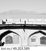 blur in iran antique palace and    caravanserai old contruction for travel people. Стоковое фото, агентство Ingram Publishing / Фотобанк Лори