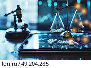 Medical healthcare pharmacy compliance law and regulation, rules and rights on prescription drugs for eligible patients. Стоковое AI-изображение, AI-художник Anastasy Yarmolovich / Фотобанк Лори