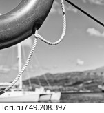 blur  in  philippines   a buoy in boat neat the pacific ocean bokeh and mountain background. Стоковое фото, агентство Ingram Publishing / Фотобанк Лори