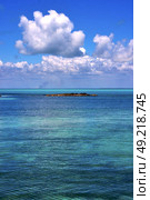 coastline and rock in the  blue lagoon relax  of isla contoy  mexico. Стоковое фото, агентство Ingram Publishing / Фотобанк Лори