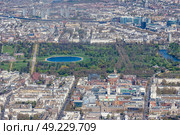 Hyde park and city center. Aerial view. London (2015 год). Стоковое фото, фотограф Максим Забаровский / Фотобанк Лори