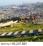 from high in the village morocco africa field and constructions. Стоковое фото, агентство Ingram Publishing / Фотобанк Лори