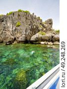 asia in the  kho phangan isles bay   rocks    thailand  and south china green sea  . Стоковое фото, агентство Ingram Publishing / Фотобанк Лори