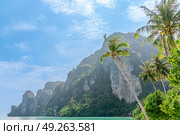 Tonsai Beach bay, Phi Phi island, Krabi Province, Thailand (2014 год). Стоковое фото, фотограф Татьяна  Бральнина / Фотобанк Лори