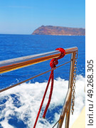 rope    and metal in the blue skay aocean mediterranean sea. Стоковое фото, агентство Ingram Publishing / Фотобанк Лори