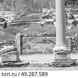  old construction in asia turkey the column  and the roman temple . Стоковое фото, агентство Ingram Publishing / Фотобанк Лори