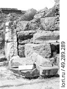  old   construction in asia turkey the column  and the roman temple . Стоковое фото, агентство Ingram Publishing / Фотобанк Лори