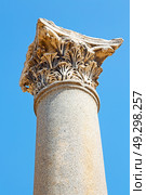 column    temple and theatre in ephesus   antalya turkey asia sky  the ruins. Стоковое фото, агентство Ingram Publishing / Фотобанк Лори