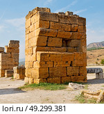  pamukkale    old       construction     in asia turkey the column  and the roman temple . Стоковое фото, агентство Ingram Publishing / Фотобанк Лори