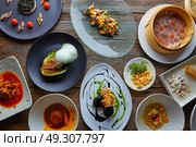 Molecular gastronomy variety of recipes Modern cuisine. Стоковое фото, агентство Ingram Publishing / Фотобанк Лори