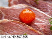 Iberian pork ham with XO sauce recipe. Стоковое фото, агентство Ingram Publishing / Фотобанк Лори