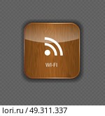 Wi-fi wood  application icons. Стоковая иллюстрация, агентство Ingram Publishing / Фотобанк Лори