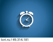 Time Glossy Icon Vector Illustration on Blue Background. EPS10. Time Glossy Icon Vector Illustration. Стоковая иллюстрация, агентство Ingram Publishing / Фотобанк Лори