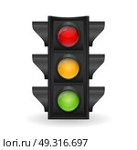 Traffic Light. Isolated on White.  Vector Illustration EPS10. Traffic Light Vector Illustration. Стоковая иллюстрация, агентство Ingram Publishing / Фотобанк Лори