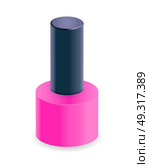 Realistic Nail Polish Isolated Vector Illustration EPS10. Realistic Nail Polish Vector Illustration. Стоковая иллюстрация, агентство Ingram Publishing / Фотобанк Лори