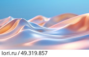 Elegant waves of satin fabric undulate softly under gentle light during a serene afternoon. Стоковое AI-изображение, AI-художник Сергей Толмачёв / Фотобанк Лори