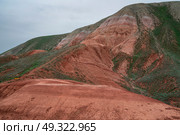 The highest point of the Caspian lowland is Mount Bolshoe Bogdo on a summer day, Bogdinsko-Baskunchaksky Nature Reserve, Akhtubinsky district, Astrakhan region, Russia. Стоковое фото, фотограф Ula Ulachka / Фотобанк Лори