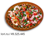 Mexican Ceviche recipe with shrimp seafood from Caribbean. Стоковое фото, агентство Ingram Publishing / Фотобанк Лори