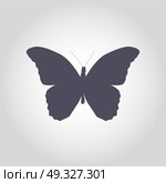 Black Butterfly Icon Silhouette Vector Illustration EPS10. Butterfly Icon Silhouette Vector Illustration. Стоковая иллюстрация, агентство Ingram Publishing / Фотобанк Лори