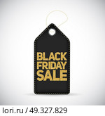 Black Friday Sale Black Label with Golden Letters Vector Illustration EPS10. Black Friday Sale  Label with Golden Letters Vector Illustr. Стоковая иллюстрация, агентство Ingram Publishing / Фотобанк Лори