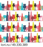 Vector Illustration of Silhouette Alcohol Bottle Seamless Pattern Background EPS10. Vector Illustration of Silhouette Alcohol Bottle Seamless Patter. Стоковая иллюстрация, агентство Ingram Publishing / Фотобанк Лори