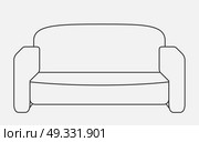 Schematically sofa. Modern Flat style Vector Illustration. EPS10. Schematically sofa. Modern Flat style Vector Illustration. . Стоковая иллюстрация, агентство Ingram Publishing / Фотобанк Лори