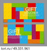 Gift Voucher Template with the designer in the background. Vector Illustration. EPS10. Gift Voucher Template with the designer in the background. Vecto. Стоковая иллюстрация, агентство Ingram Publishing / Фотобанк Лори