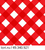 Vector gingham seamless pattern in red. Стоковая иллюстрация, агентство Ingram Publishing / Фотобанк Лори