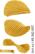 Potato chips. 3d realistic vector icon set. Стоковая иллюстрация, агентство Ingram Publishing / Фотобанк Лори