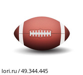 Illustartion of american football ball isolated on white. Стоковая иллюстрация, агентство Ingram Publishing / Фотобанк Лори