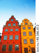 Stortorget place in Gamla stan, Stockholm Sweden. Стоковое фото, агентство Ingram Publishing / Фотобанк Лори